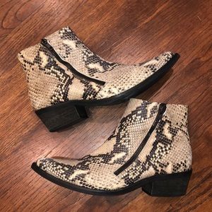 Free People snake print  booties